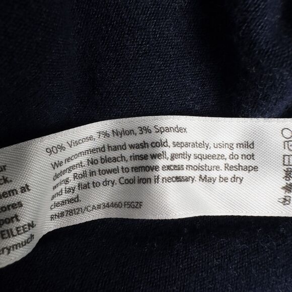 Eileen Fisher Cozy Viscose Stretch Knit Long Open Cardigan Womens Small Blue - Picture 16 of 16